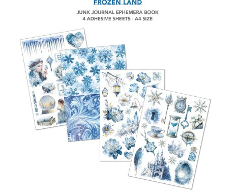 Ciao Bella Junk Journal Ephemera Book A4 - Frozen Land