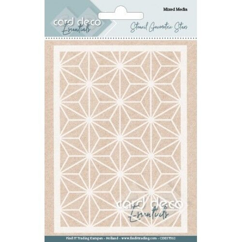 Find It Trading Card Deco Essentials Mixed Media Stencil - Geometric Stars
