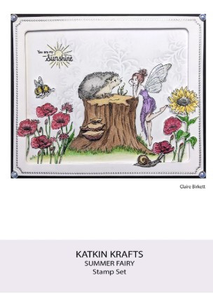 Katkin Krafts- 6 in x 8 in Clear Stamp Set- Summer Fairy