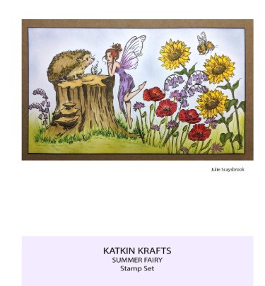 Katkin Krafts- 6 in x 8 in Clear Stamp Set- Summer Fairy