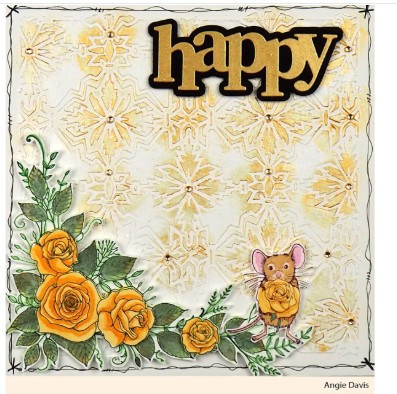 Katkin Krafts- 7 in x 7 in Stencil- Fireburst