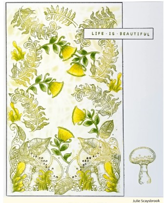 Katkin Krafts- 6 in x 8 in Clear Stamp Set- Woodland Floor