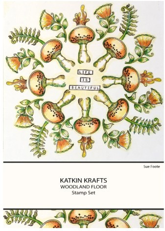 Katkin Krafts- 6 in x 8 in Clear Stamp Set- Woodland Floor
