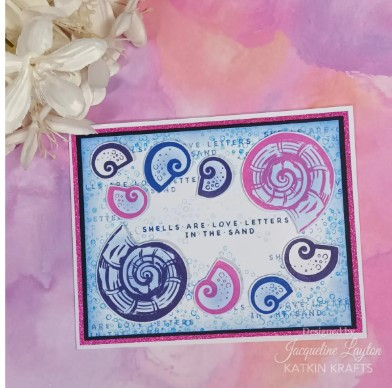 Katkin Krafts- 6 in x 8 in Clear Stamp Set- Nautical Coquille