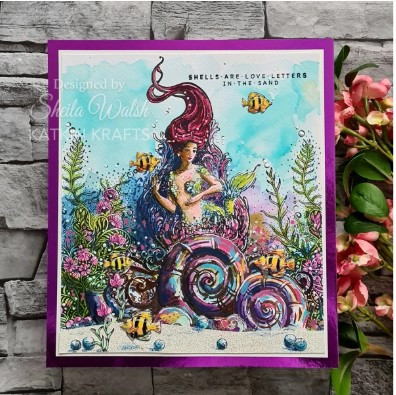 Katkin Krafts- 6 in x 8 in Clear Stamp Set- Nautical Coquille