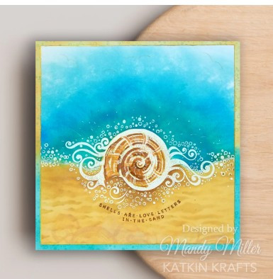 Katkin Krafts- 6 in x 8 in Clear Stamp Set- Nautical Coquille