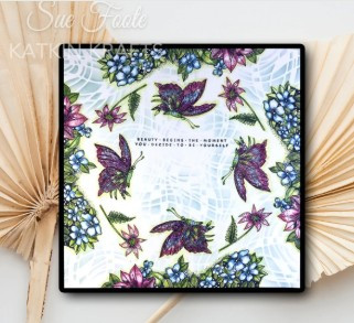 Katkin Krafts- 6 in x 8 in Clear Stamp Set- The Butterfly Effect