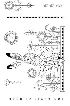 Katkin Krafts- 6 in x 8 in Clear Stamp Set- Hilda