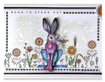 Katkin Krafts- 6 in x 8 in Clear Stamp Set- Hilda