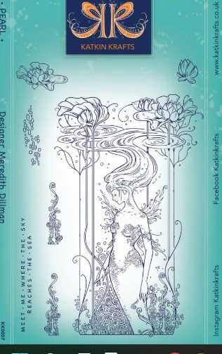 Katkin Krafts- 6 in x 8 in Clear Stamp Set- Pearl