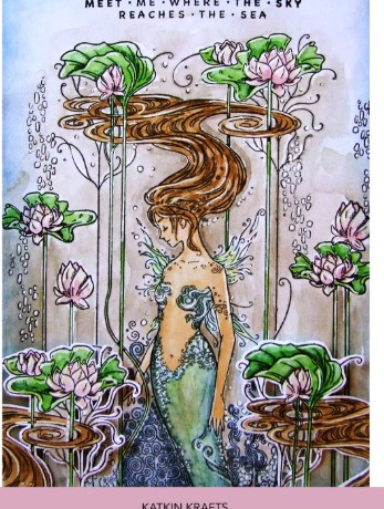 Katkin Krafts- 6 in x 8 in Clear Stamp Set- Pearl