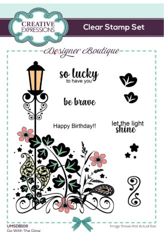 Creative Expressions- Designer Boutique A6 Clear Stamp Set- Go With The Glow