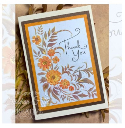 Creative Expressions- A6 Clear Stamp Set- Petal Cascade Sentiments