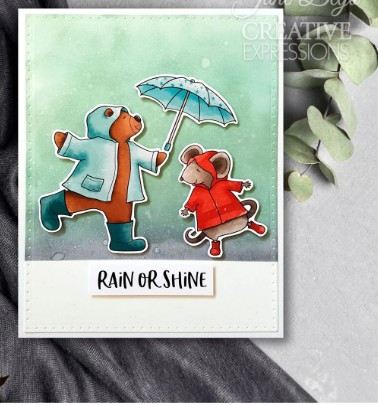 Creative Expressions- Jane's Doodles A6 Clear Stamp Set- Dancing In The Rain