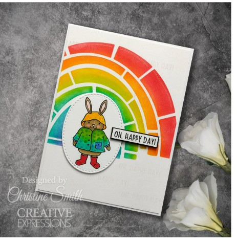 Creative Expressions- Jane's Doodles A6 Clear Stamp Set- Dancing In The Rain