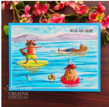 Creative Expressions- Jane's Doodles A5 Clear Stamp Set- Life's A Beach