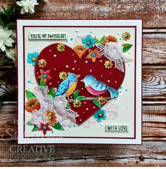 Creative Expressions- Jane's Doodles A5 Clear Stamp Set- Birdsong Blooms