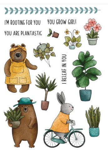 Creative Expressions- Jane's Doodles A5 Clear Stamp Set- Plant Nursery