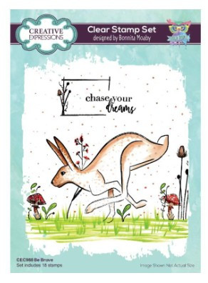 Creative Expressions- Bonnita Moaby A5 Clear Stamp Set- Be Brave