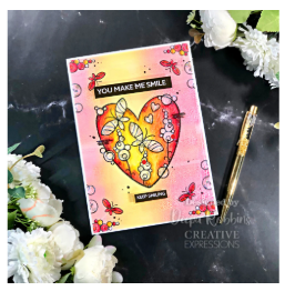 Creative Expressions- A5 Wordies Sentiment Sheets - Smile 4 Pk