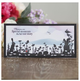 Creative Expressions- Designer Boutique Pre Cut Rubber Stamp- Meadow View DL