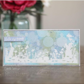 Creative Expressions- Designer Boutique Pre Cut Rubber Stamp- Meadow View DL