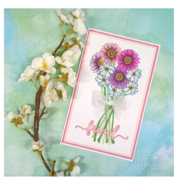 Creative Expressions- Designer Boutique A6 Stamp Set- Floral Delivery