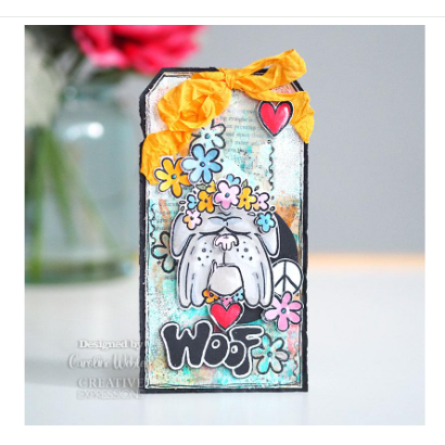 Creative Expressions- Designer Boutique A5 Clear Stamp- Hippie Dogs