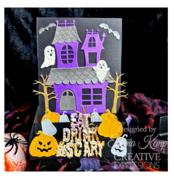 Creative Expressions- Jane's Doodles- Halloween Collection- Haunted House Craft Die