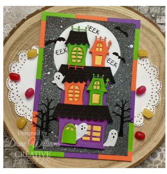 Creative Expressions- Jane's Doodles- Halloween Collection- Haunted House Craft Die