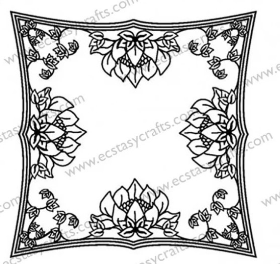 Creative Expressions- Sue Wilson Rubber Stamps - Lotus Flower Inner Frame