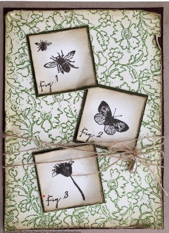 Creative Expressions- Sam Poole A6 Pre-Cut Rubber Stamp- Wildflowers