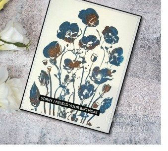 Creative Expressions- Rubber Stamp- Poppy Patch 4in x 6in