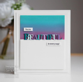 Creative Expressions- Sue Wilson- Bold Words- Beautiful Die & Stamp Set