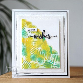 Creative Expressions- Sue Wilson- Bold Shadowed Sentiments- Wishes Die & Stamp Set