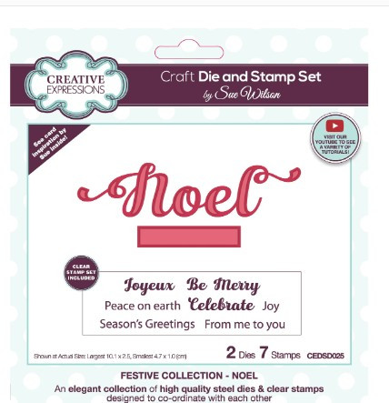 Creative Expressions- Sue Wilson- Festive Collection- Noel Die & Stamp Set