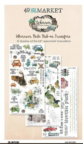 49 and Market by Katie Pertiet - Wherever Ride Rub-on Transfers