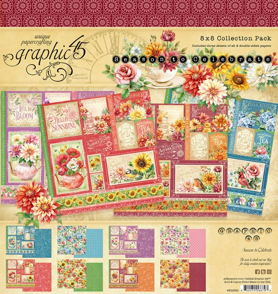 Graphic 45 8x8 Collection Pack- Season to Celebrate