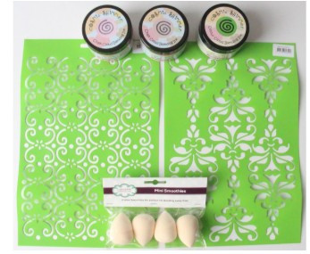 Special Price Bundle Cosmic Shimmer Ink and Stencil Bendle