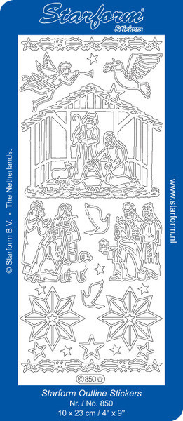 Starform Manger Scene Silver Stickers N850 Outline Peel
