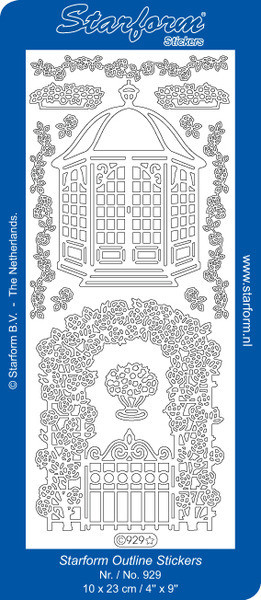 Starform GAZEBO ARBOR N929 SILVER Peel Stickers OUTLINE