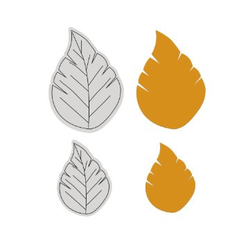 Couture Creations - Mini Stamp & Die Set- Earthy Delights Collection- Single Leaf