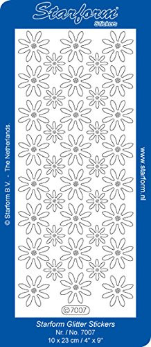 Ecstasy Crafts Deco Sticker Glitter Transparent Gold Flower