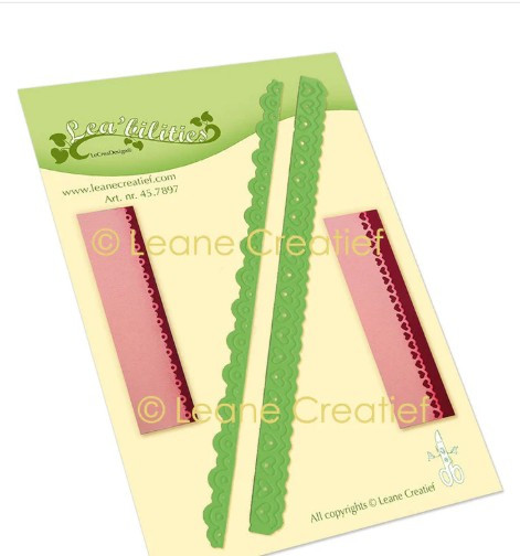 Leane Creatief- Lea'bilities Cut & Emboss Dies- Card Edges Scallop Hearts 45.7897