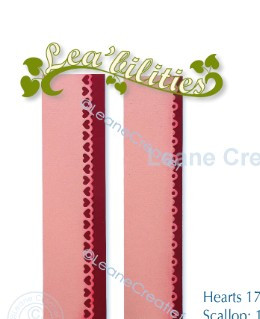 Leane Creatief- Lea'bilities Cut & Emboss Dies- Card Edges Scallop Hearts 45.7897