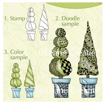 Leane Creatief- Clear Stamp- Conifers 55.0447