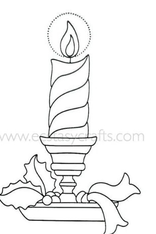 Leane Creatief- Clear Stamp - Candle 55.0928