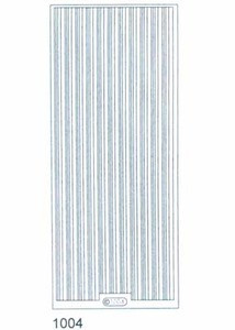 Starform N1004 TRANS GLITTER SILVER THICK THIN STRAIGHT LINE Outline Peel Sticker