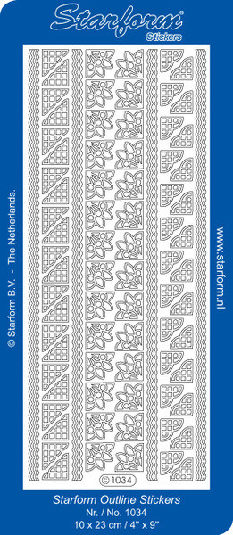 Starform DECO CORNERS BORDERS N1034 COPPER Gold Stickers Peel Outline