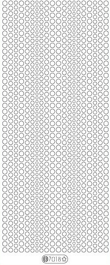 Starform GLITTER ORANGE SILVER N7018 ASSORTED DOTS Stickers Peel Outline